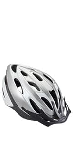 Schwinn Thrasher Helmet for Adults, Size 58-62 cm for Riders Ages 14+, Microshell, Adjustable Dial & Straps, Interior Padding, Air Vents, Lighted or Unlit, Visor, Adult Bike Helmet