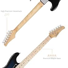 GLARRY 39" GST Series Electric Guitar Kit with Amp for Beginner Starter, HSS Pickups Full Size Guitar Included Digital Tuner, Strings, Picks, Tremolo Bar, Shoulder Strap, and Portable Case (Dark Blue)