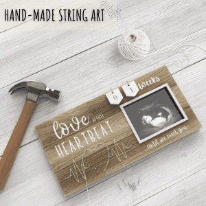 Baby Sonogram Picture Frame with Countdown Weeks - Standard 4"x3" Ultrasound Photo - Pregnancy Announcements Ideas - Gender Reveal Baby-Shower Gift - New Mom Expecting Parents to Be Keepsake Gifts