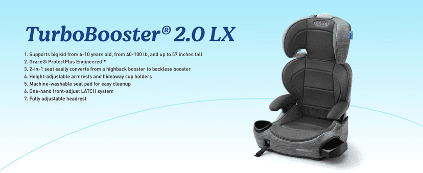 Graco TurboBooster 2.0 Highback Booster Car Seat, Declan