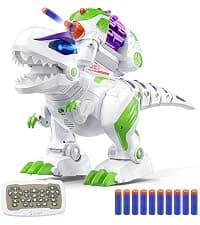 Programmable, Walking, Roaring, LED Eyes and Shooting, Interactive Gifts for Boys & Girls Age 3 4 5 6 7 8 Ruko 8809 Dinosaur Toys for Kids, Large Rechargeable RC T-Rex, Green B0FLD5QB87