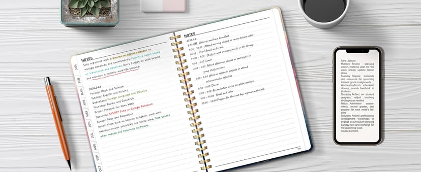 2026 Planner, Aesthetic Weekly and Monthly Planner for Women, Jan 2026 to Dec 2026, Hardcover 2026 Calendar Book with Monthly Tabs, Inner Pocket, Perfect for Office Home School - A5 (6.3" x 8.5"), Sunset