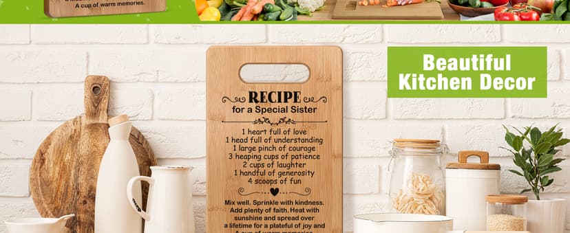 Sister Birthday Gifts from Sister, Friendship Gifts for Women, Sister Cutting Board Gifts, BFF Friend, Soul Sister, Sister Gifts for Women