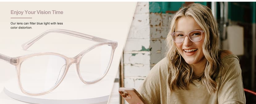 Madison Avenue Blue Light Blocking Glasses Anti Eyestrain UV Glare Blue Light Glasses for Women TV Phone Computer Gaming Eyeglasses Liberty (Crystal Brown)