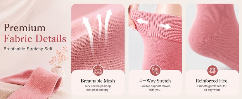 Laite Hebe 4 Pairs-Compression Socks for Women&Men Circulation-Best Support for Nurses,Running,Athletic B0B3RFNH1G