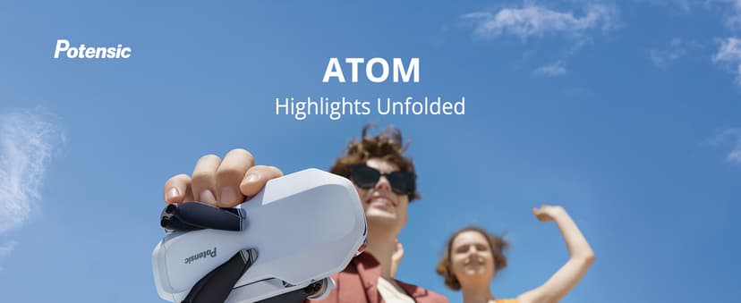 Potensic ATOM 3-Axis Gimbal 4K GPS Drone, Under 249g, 32 Mins Flight, 6KM Long Range Transmission, Visual Tracking, 4K/30FPS QuickShots, 12MP Photo, Lightweight and Foldable for Adults Beginners