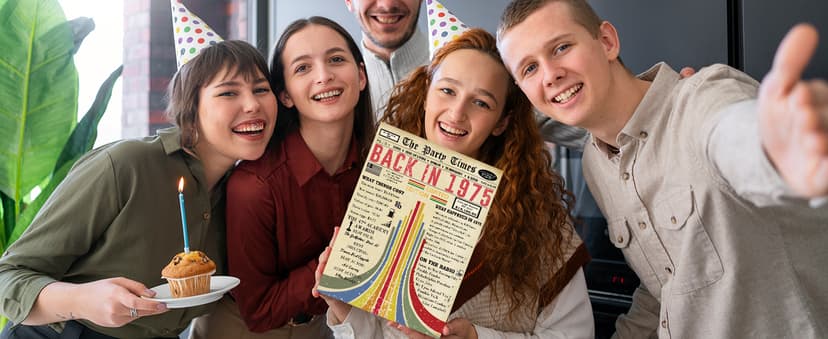 Vintage 50th Birthday Card, Happy 50th Birthday Gifts for Him Her, Funny 50 Year Old Birthday Gift Ideas for Couple, Unique 50th Birthday Decorations for Women Men