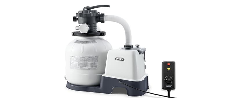 Intex QX2100 Krystal Clear Sand Filter Pump & Saltwater Systems with Electrocatalytic Oxidation: Keeps Water Clear – Reduces Chemical Use – 24-Hour Timer – Up to 8500 Gallon Pools