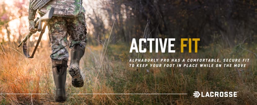 LaCrosse Alphaburly Pro 18" Hunting Boots for Men Featuring Waterproof Rubber, Adjustable Gusset, and EVA Footbed