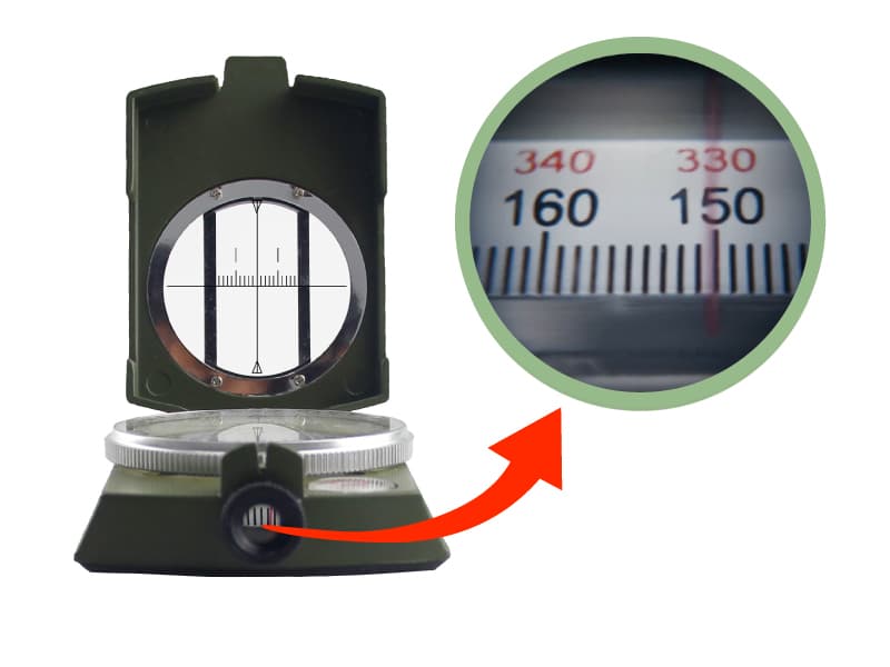 AOFAR Military Compass,AF-4580 Lensatic Sighting, Waterproof and Shakeproof with Map Measurer Distance Calculator, Pouch for Camping, Hiking