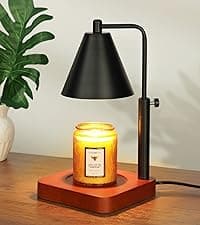 Modern Candle Warmer Lamp with Timer, Dimmable Candle Lamp Warmer, Men Women Christmas Birthday Gifts, Black Candle Warmer, Adjustable Candle Light Warmer, Cozy Living Room Bedroom Home Decor