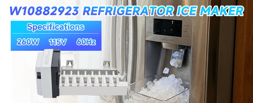 W10882923 Refrigerator Ice Maker, Compatible with Whirlpool Maytag KitchenAid, Replaces W10377151 AP6037857 W10377147 PS11769140, Stable & Efficient Ice Production
