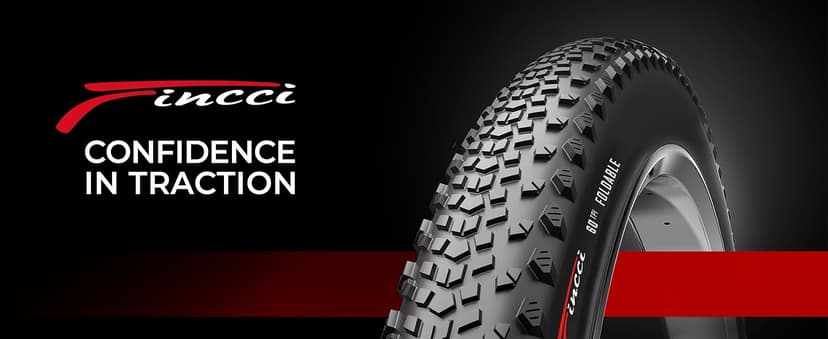 Fincci Pair 700x40c Bike Tire - 700c Gravel Tires with Kevlar & Nylon 1mm Puncture Proof - Durable 60 TPI Foldable Bicycle Tires 42-622 for Hybrid, Electric, Touring, MTB Bikes