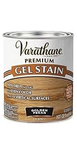 Varathane Premium Fast Dry Wood Stain | 1 Hour Dry Time | 1 Coat Color | Interior Wood Stain | Furniture, Cabinets, Doors, Trim | Half Pint | Dark Walnut