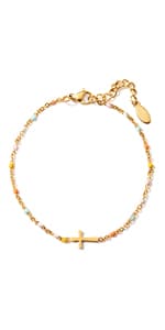 STORYJEWELLERY Cross Bracelet for Women, Religious & Christian Gifts for Women, Confirmation and Baptism Gifts, Encouragement Presents for Sister Daughter and Friend, Christian Jewelry