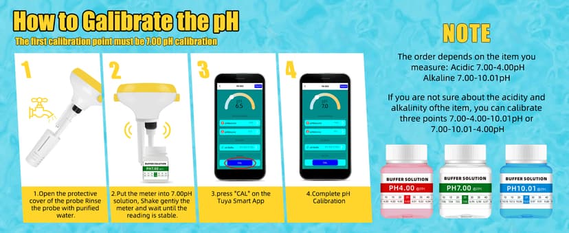 Smart Pool Monitor with Gateway, Profession Salt Water Pool Testing kit for Swimming Pool, 7 in 1 Chlorine Salinity ORP Monitor for Aquarium Sodium Chloride Swimming Pools Hot Tub Spas