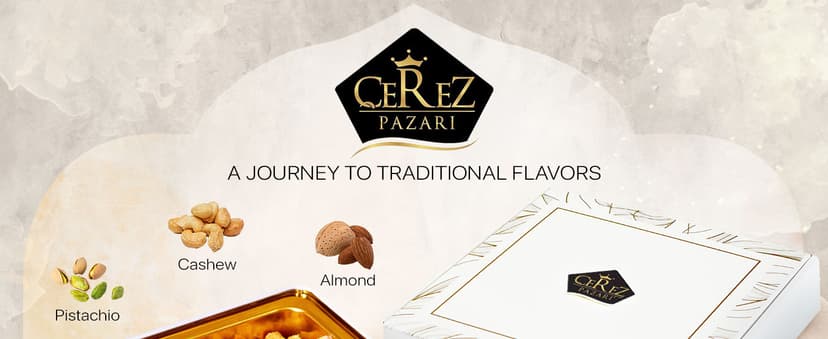 Cerez Pazari Baklava Pastry Gift Set - Turkish Baklava Pastry With Nuts & Spices - Baklava Gift Box From Turkey - Pastry, Halal Snacks - Assorted 45-48 Pieces Per Metal Dessert Box - 1.32 lbs