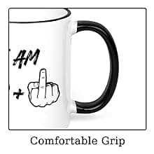 YHRJWN 80th Birthday Gifts for Women Men, I Am 79 Plus Middle Finger Coffee Mug, 80th Birthday Gifts Ideas for Best Friends, Grandma, Grandpa, Best 80 Year Old Gifts for Her Him, Novelty Cup, 11 Oz