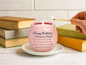 Happy Birthday Gifts for Women - Funny Best Friend Friendship Birthday Gifts for Women Bestie BFF Coworker Classmate - 10oz Lavender Scented Soy Wax Candle