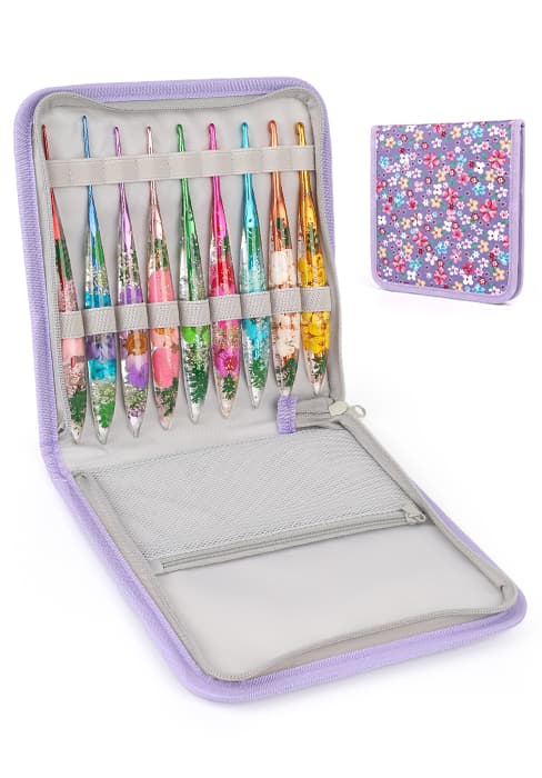 Coopay Warm Crochet Hooks for Grandmother, Art Aluminum Soft Grip Crochet Needles for Crocheting, Knitting Hook for Crochet Yarn Craft - Premium Knitting & Crochet Supplies