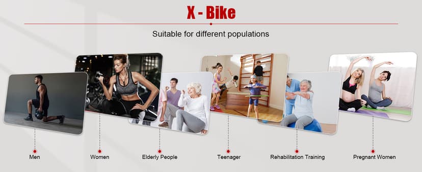 BARWING Stationary Exercise Bike for Home Workout, 5 IN 1 Foldable Indoor Cycling Bike for Seniors, 350LB Capacity, 16-Level Magnetic Resistance, Seat Backrest Adjustments