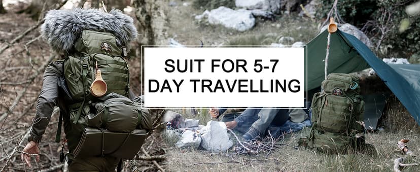 Mardingtop 60L Military Internal Frame Backpack for Hiking,Camping,Hunting,Rucksack Backpack with Rain Cover