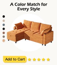 JFHID Leather Sleeper Sofa Couch with Pullout Bed, 80'' Sofa Bed with Storage Chaise, Pull Out Couch with USB&Cup Holders, L-Shaped Convertible Couches for Living Room-Faux Leather, Black