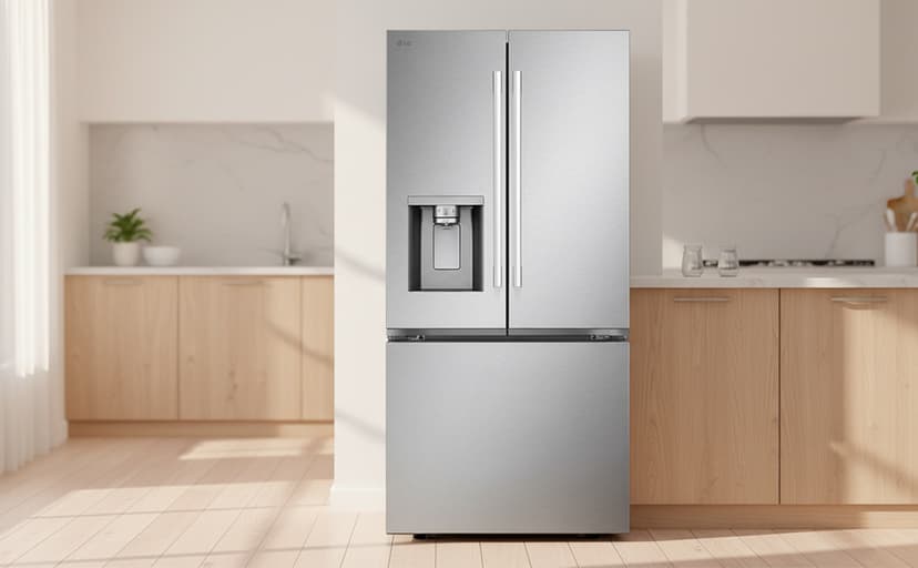 LG LF25H6330S 24.5 cu ft French Door Refrigerator – External Water & Ice Dispenser, White