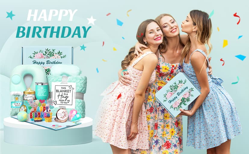 Birthday Gifts for Women Birthday Gifts Ideas Womens Gift for Birthday Box for Women Happy Birthday Gifts Basket for Friends Female Sister Coworker Her Wife Girlfriend