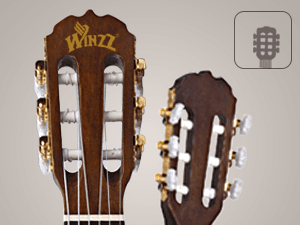 Winzz Classical Guitar 4/4 Adult Classical Guitar for Beginners 39 Inches Brown