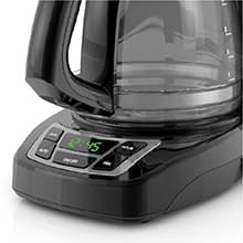 BLACK+DECKER 12-Cup Digital Coffee Maker, Programmable, Washable Basket Filter, Sneak-A-Cup, Auto Brew, Water Window, Keep Hot Plate, Black