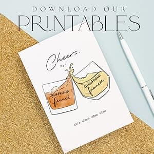 Engagement Gifts for Couples - Unique Fiance Gift for Him or Her! Whiskey Wine Glasses with Diamond Wine Stopper