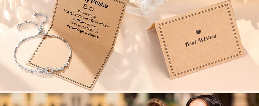 UNGENT THEM Infinity Love Heart Bracelets for Women Her Happy Birthday Valentines Christmas Presents