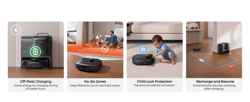 eufy Robot Vacuum E28, Portable Carpet for Deep Cleaning, HydroJet System with Roller Mop, All-in-One Robot Vacuum and Mop Combo, 20,000 Pa Suction, Zero-Tangling, Corner-to-Edge Cleaning (Upgraded)