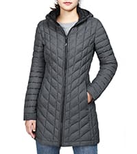 Outdoor Ventures Women's Packable Lightweight Full-Zip Puffer Jacket with Hood Quilted Winter Coat