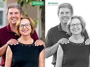 Personalized 3D Crystal Photo, Picture Cube Idea Gift With Your Own Photo, Customized Christmas, Birthday, Wedding Memorial, Mother's Day, Couples Gift for Women, Wife, Husband, Men - Small Portrait