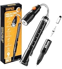 Telescoping Magnetic Pickup Tool Set, Inspection Mirror Telescoping, LED Flashlight, Cool Gadgets for Men, Gifts for Dad, Husband, Kids, Boyfriend, Magnet Stick