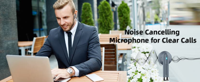 Wireless Earbuds, Bluetooth 5.4 Headphones in Ear with Noise Cancelling Mic, Bluetooth Earbuds Stereo Bass, IP7 Waterproof Sports Earphones, 32H Playtime USB C Charging Ear Buds Gray for Android iOS