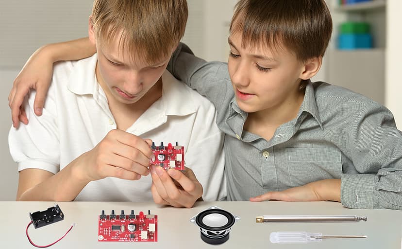 STEM Toys for Ages 6-8-13 Science Kits DIY Building Your Own Radio Crafts for Kids Stocking Stuffers Birthday Gifts for 9 11 12 14 15+ Year Old Boys Girls Teens Circuit Engineering Electronics Project