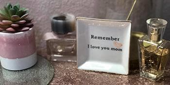 HOME SMILE Ceramic Ring Dish Jewelry Tray for Mom Sister Friends