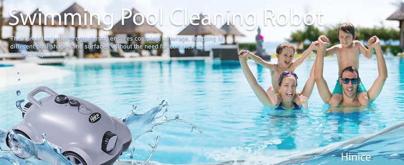 Cordless Robotic Pool Cleaner,Automatic Pool Vacuum Robot for In-Ground/Above Ground Pools,150 Min Runtime, IPX8 Waterproof, 2200 Sq Ft Coverage (Grey)