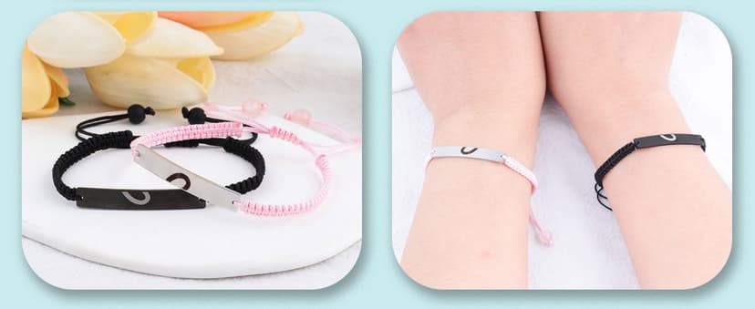 Matching Heart Bracelets for Dad Daughter Birthday Valentine's Father's Day Gifts Christmas Gifts