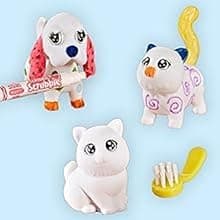 Crayola Scribble Scrubbies Glam Pack (4 Pets), Holiday for Kids, Washable Pet Care Toy, Coloring Animal Craft, Stocking Stuffer Toys for Girls & Boys, 3+