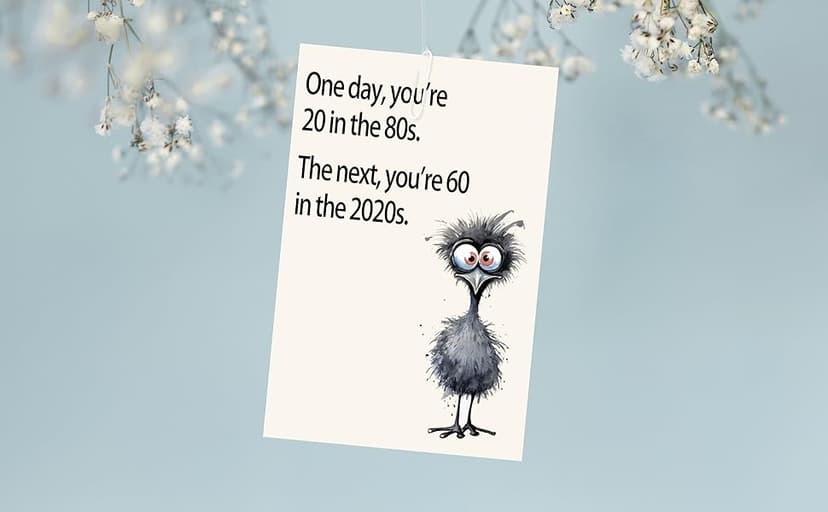 Funny 60th Birthday Card for Women Men, Unique 60th Birthday Gift for Mom, Dad, Friends – Hilarious 60th Birthday Decorations for Him or Her, Cool Card Gift for 60 Year Old Woman or Man