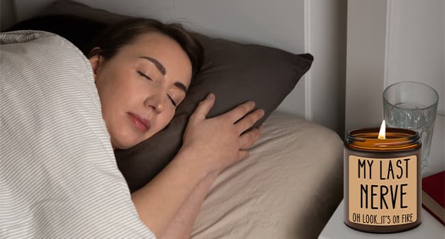 Homsolver Birthday Gifts for Women, Funny Friendship Gift for Best Friend - My Last Nerve Lavender Candle - Unique Birthday Gifts for Women, Her, Mom, BFF, Sister