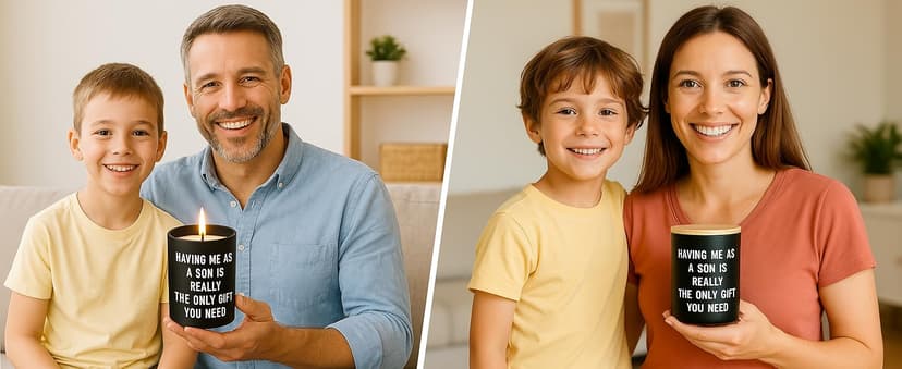 Fathers Day Dad Gifts from Son, Personalized Father's Day Gift Ideas, Funny Birthday Gifts for Dad Gift Father Papa Step Dads New Daddy Presents Cool, Happy Fathers Day, Birthday, Christmas, Candles