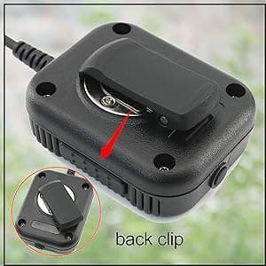 6 Pin PTT Adapter Handheld Microphone Shoulder Speaker Compatible with PRC152/163 Two Way Radio