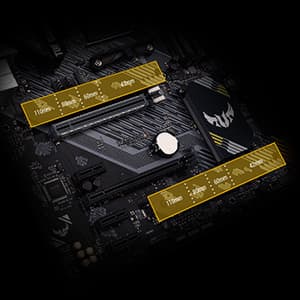 ASUS TUF Gaming B550-PLUS WiFi II AMD AM4 (3rd Gen Ryzen™) ATX Gaming Motherboard (PCIe 4.0, WiFi 6, 2.5Gb LAN, BIOS Flashback, USB 3.2 Gen 2, Addressable Gen 2 RGB Header and Aura Sync)