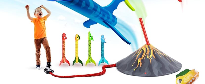 Ninja Blast Dinosaur Toy Rocket Launcher for Kids Toys for Kids 3-5 5-7 4-6 - Outdoor Toys for Kid Ages 4-8 - 3 4 Year Old Boy Birthday Gift - Gifts for Boys Age 3 4 5 6 Years Toy for Toddlers