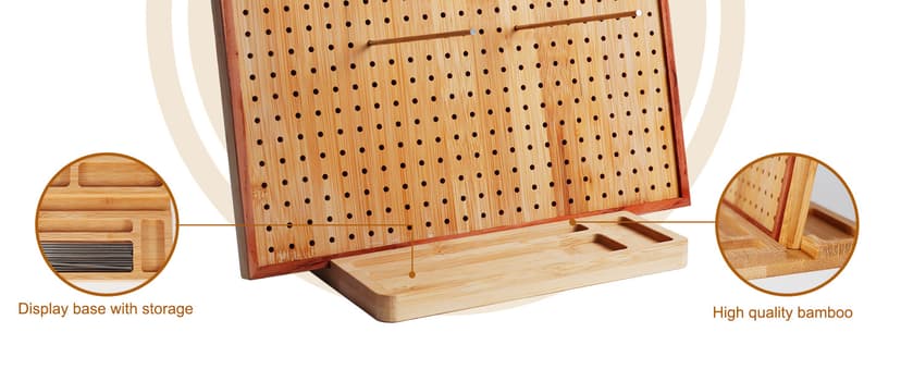 HHSarioneiro 11.8" Crochet Blocking Board with 16 Pins/Pegs, Granny Square Blocking Boards for Crochet Projects, Wooden Crocheting Accessories Gifts for Crocheters